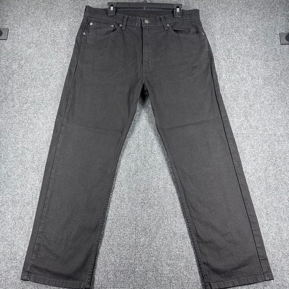 Levi's 505 Jeans Mens 36x29 W36 L29 Black Regular Fit Straight Leg Denim
